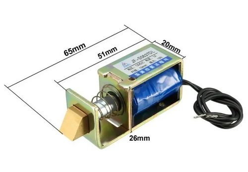 JF-S0837DL%20DC%2012V%201A%2010mm%20Haraketli%2015N%20%20Solenoit%20Elektromıknatıs